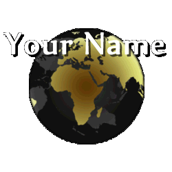 gold glode spinning saying your name